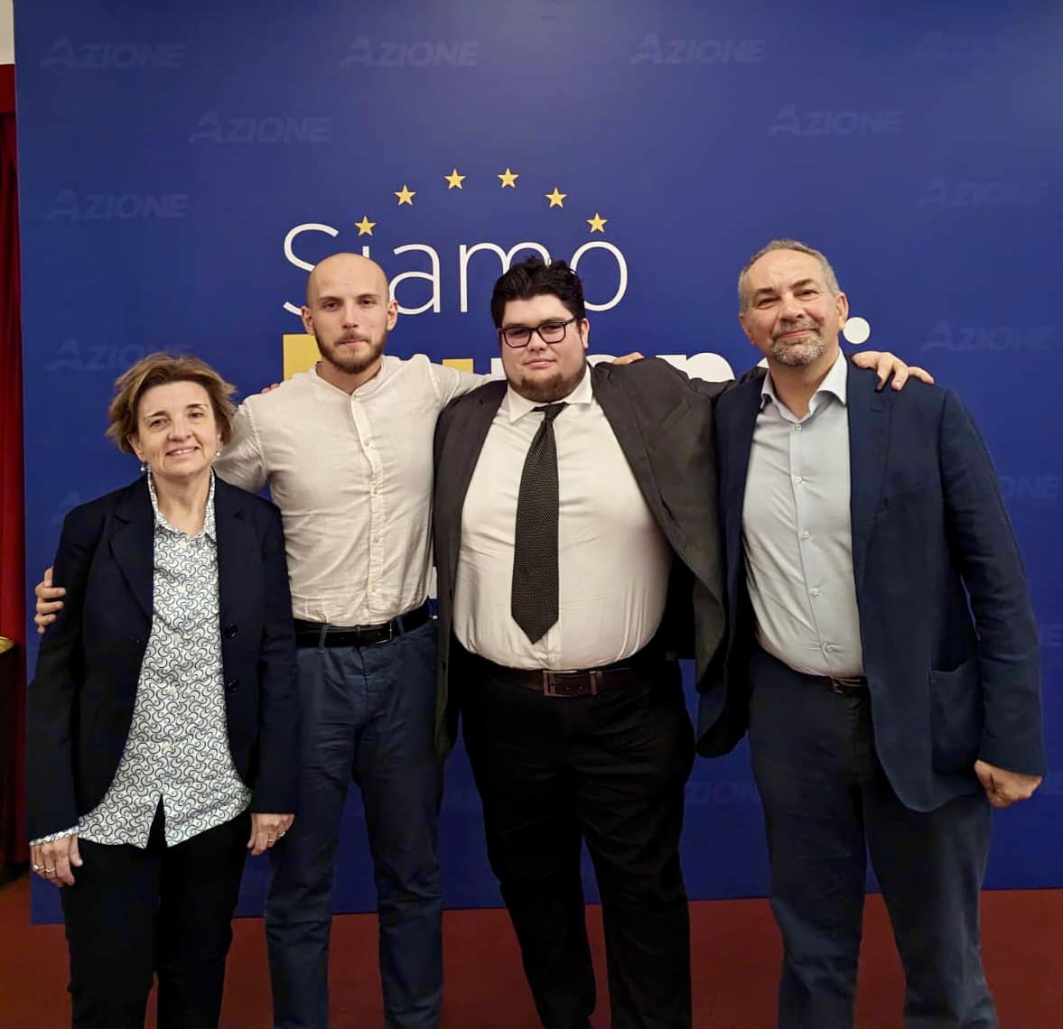 Assemblea nazionale #SiamoEuropei. Da sinistra: Serena Prandi, Giacomo Prandi, Luca Doglino, Massimo Giachino